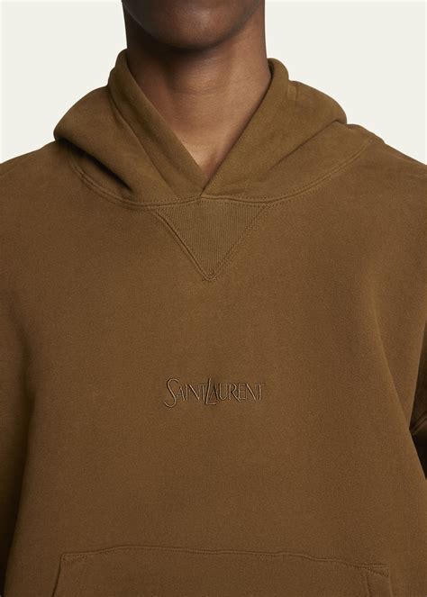 Saint Laurent Men's YSL Solid Hoodie 